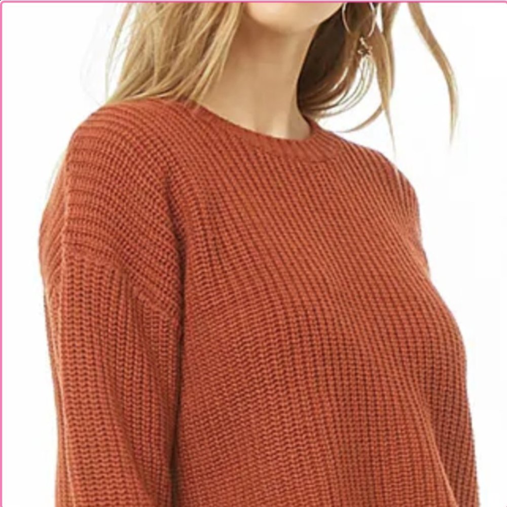 SOLD Cozy Boxy Rust Sweater Forever 21